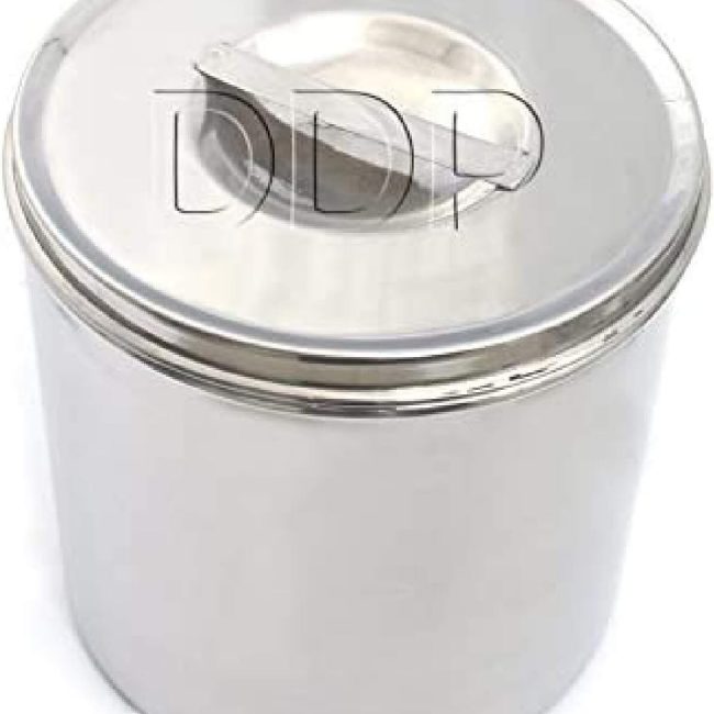 Stainless Steel Dressing Jar 7x7" Surgical Instruments