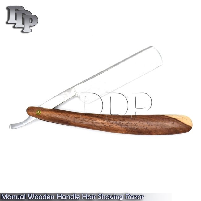Stainless Steel Manual Wooden Handle Hair Shaving Safety Razor for Men BTS-187