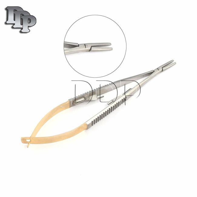 T/C CASTROVIEJO SURGICAL NEEDLE HOLDER 9" STRAIGHT W/ TUNGSTEN CARBIDE INSERTS