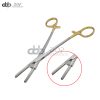 Tube Occluding Clamp Forceps 8'' w/Guard Gold Handle Surgical Instrument DS-1377