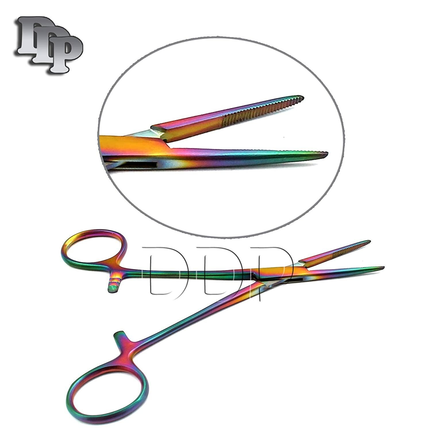 1 EACH 5.5" STRAIGHT Hemostat Forceps Locking Clamps Stainless Steel Set-RAINBOW