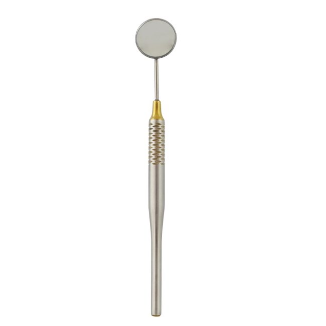 1 Pc Hollow Handle Dental Mouth Mirror Gold Surgical Dentist Inst DN-2526