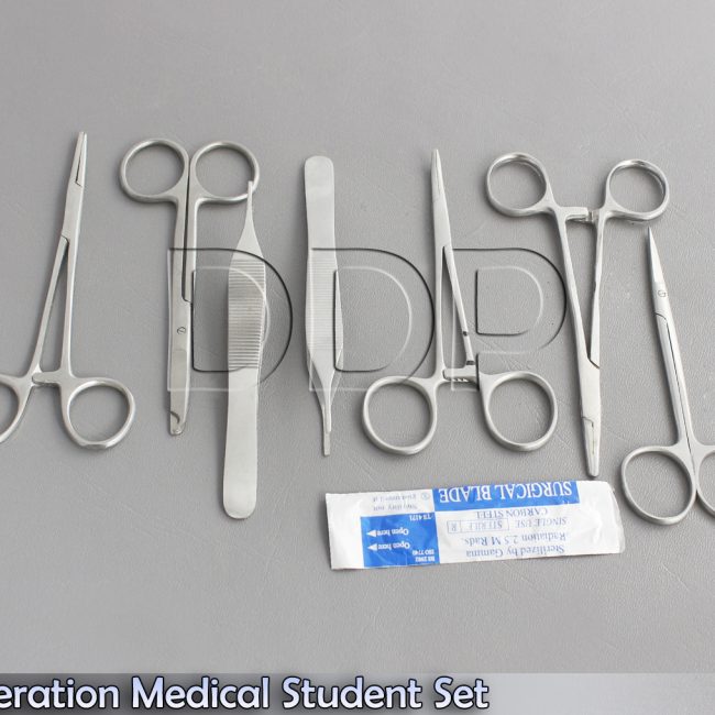 10 PCS SUTURE MEDICAL STUDENT SURGICAL INSTRUMENTS KIT+5 BLADES#11