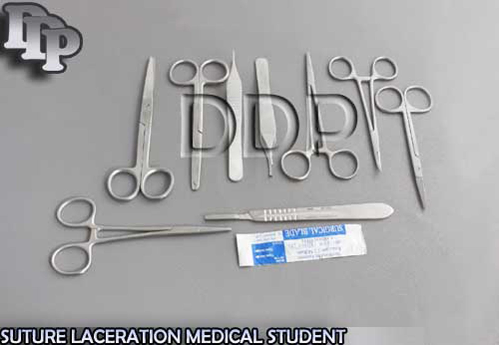 10 PCS SUTURE MEDICAL STUDENT SURGICAL INSTRUMENTS KIT+5 BLADES#24