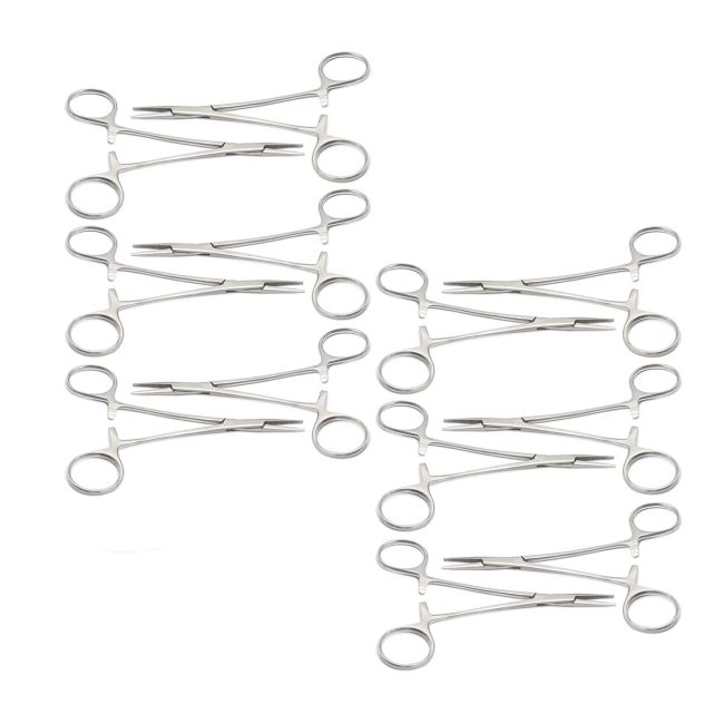 12 Halsted Mosquito Hemostat Locking Forceps 5" Straight Surgical Instruments