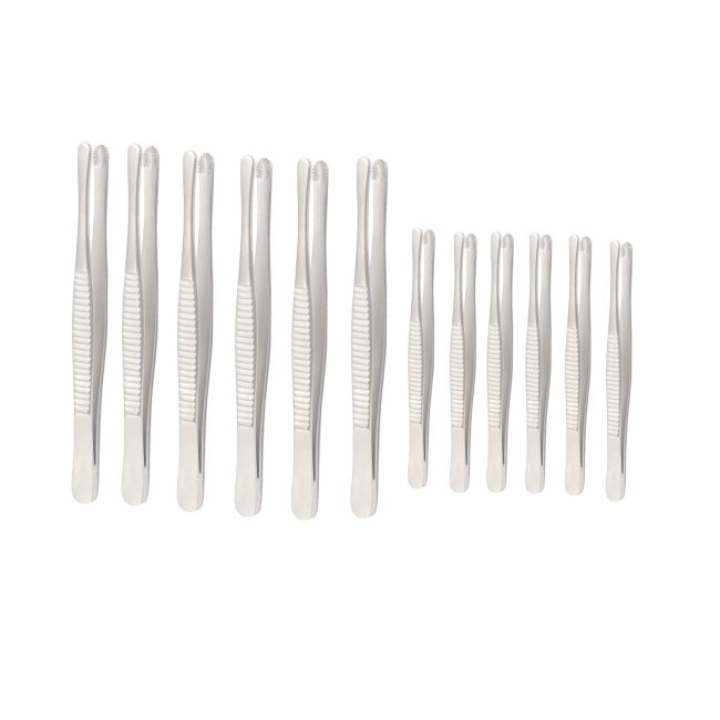 12 Russian Tissue Forceps Tweezer 8"+ 6'' surgical Veterinary Instruments