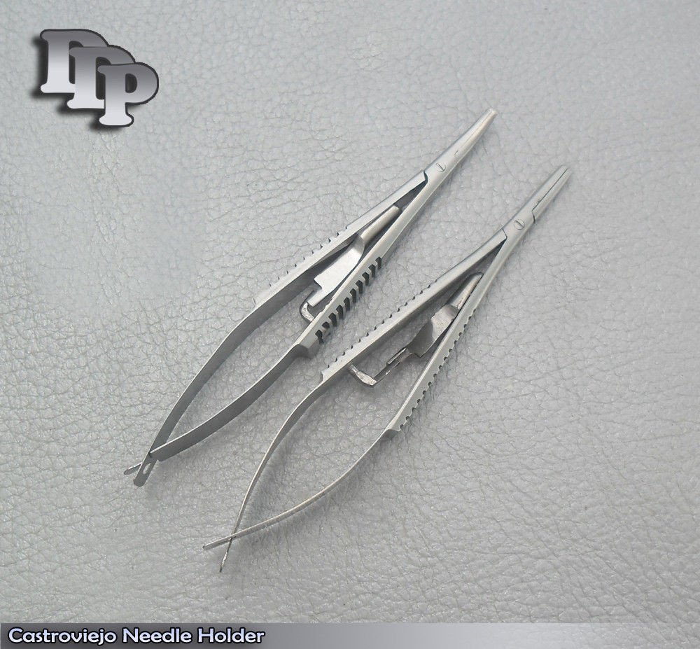 2 Micro Castroviejo Needle Holder 5.5" Cvd & Str W/L Surgical Dental Instruments - Image 3