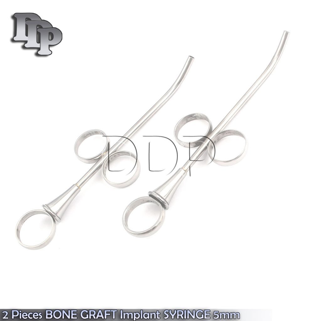 2 Pieces Of Dental BONE GRAFT Implant SYRINGE 5mm Instruments