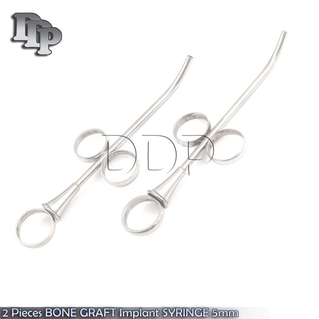 2 Pieces Of Dental BONE GRAFT Implant SYRINGE 5mm Instruments