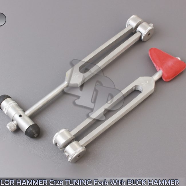 2 in 1 TAYLOR HAMMER C128 TUNING FORK Combo SET +TUNING FORK WITH BUCK HAMMER