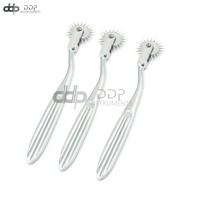 3 GERMAN STAINLESS 7" Wartenberg Pin Wheel Stainless Steel Nerve Tester A+QLTY