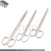 3 O.R GRADE OPERATING DISSECTING SCISSORS 4.5"+5.5"+6.5" STRAIGHT SHARP BLUNT