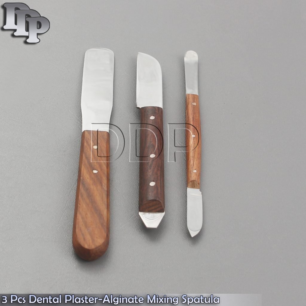 3 Pcs Dental Plaster-Alginate Mixing Spatula Fahen Knife Wax & Modelling Carvers