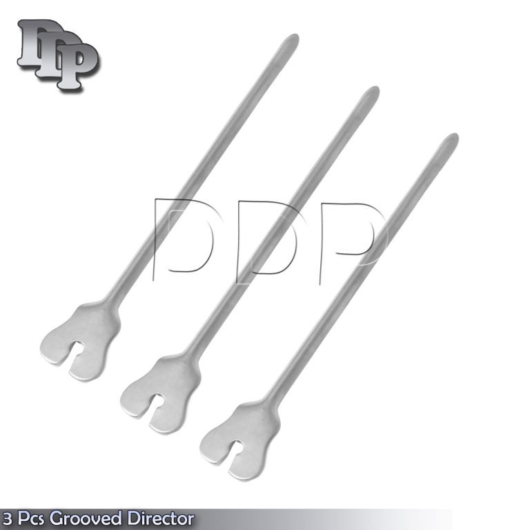 3× Surgical Dental Grooved Director Probe tip & Tongue Tie 5" New Instruments