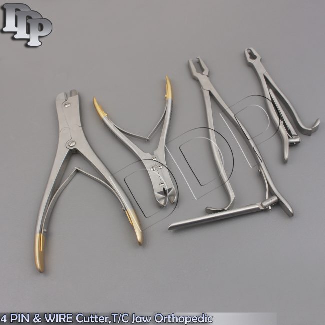 4 Pcs Set Pin & Wire Cutter,T/C Jaw Orthopedic Veterinary Instruments