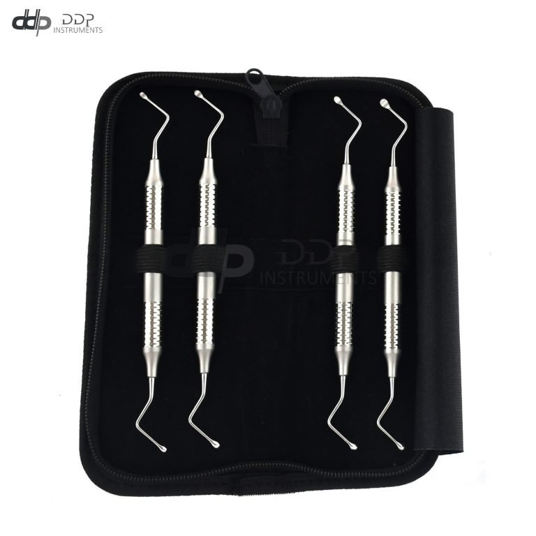 4x Dental Lucas Bone Curettes , High Quality Dental Instruments DN-2302