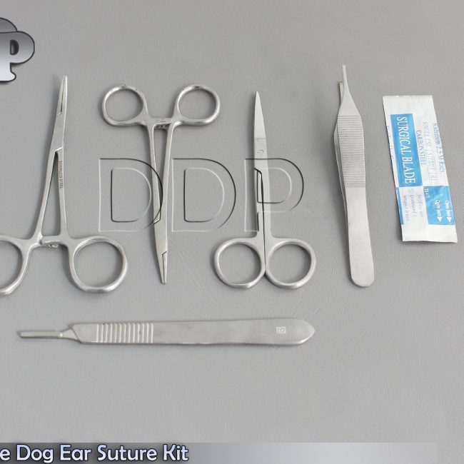 7 Piece Dog Ear Suture Kit Surgical Veterinary Instruments