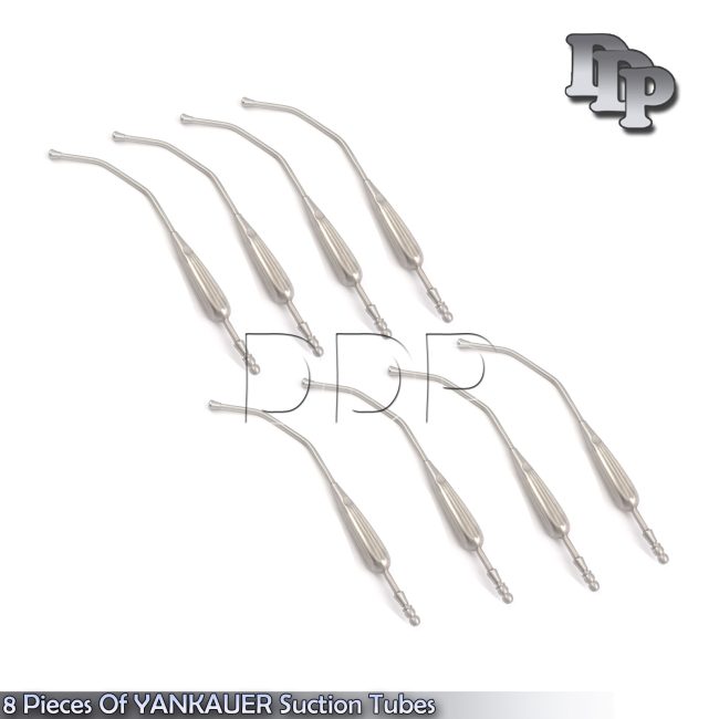 8 Pieces Of YANKAUER Suction Tubes ENT Surgical Instruments
