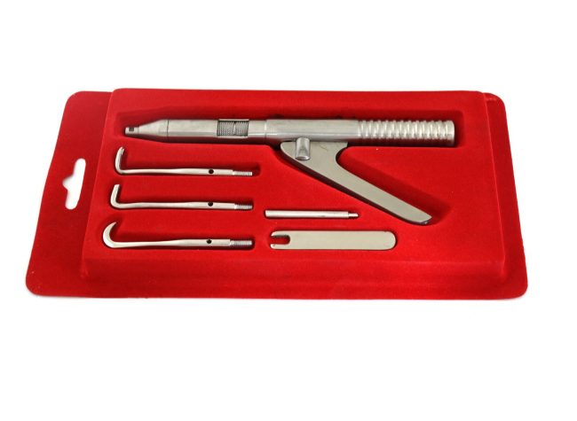 Automatic Crown Remover Gun Type with 5 Attachments Surgical Dental Inst DN-2493