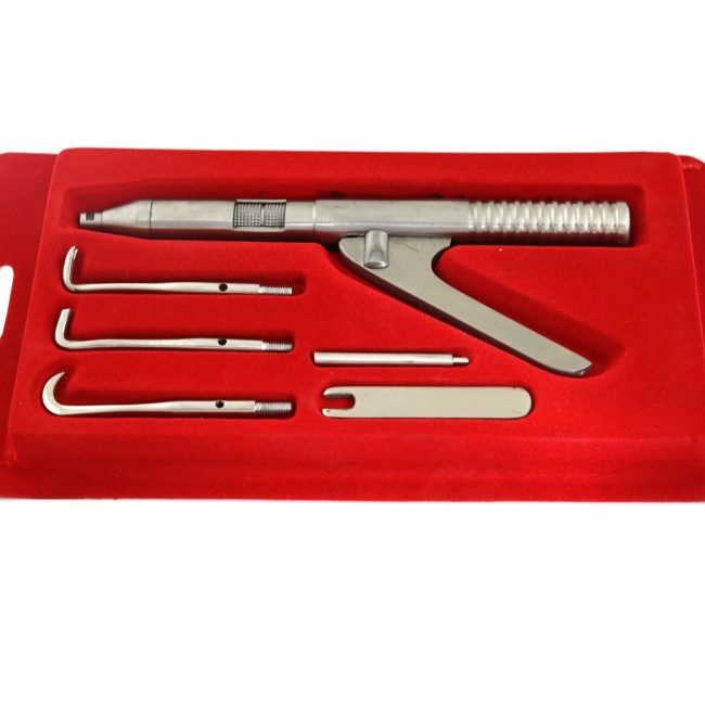 Automatic Crown Remover Gun Type with 5 Attachments Surgical Dental Inst DN-2493