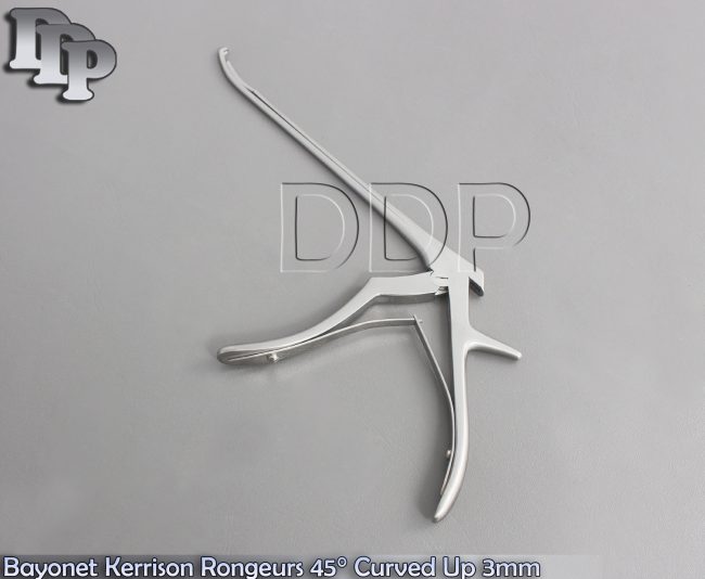 Bayonet Kerrison Rongeurs 45° Curved Up 3mm Surgical Instruments
