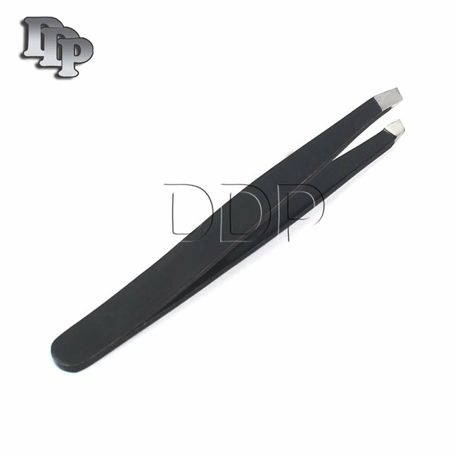 Classic Eyebrows Hair Remover Tweezer Black Coded Slanted Tip Plucker New
