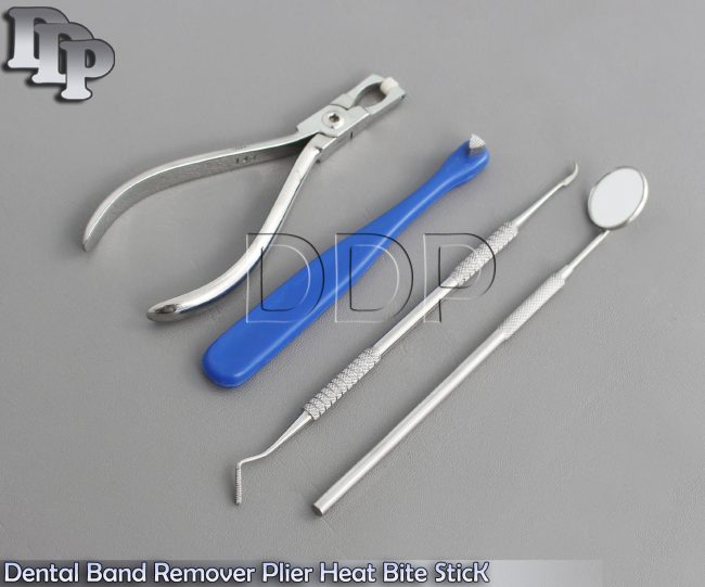 Dental Band Remover Plier Bite Stick Band Pusher Scaler Mirror Handle DN-345