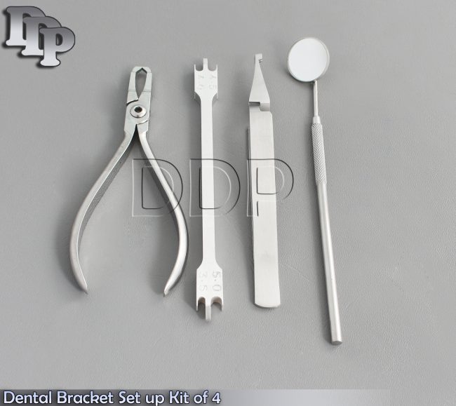 Dental Bracket Set up Kit of 4 Bracket Removing Pliers,Tweezers,Height DN-449