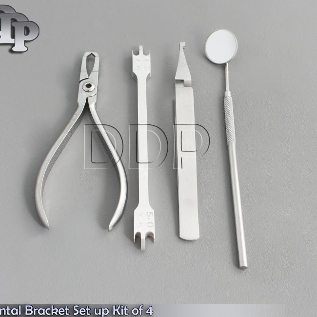 Dental Bracket Set up Kit of 4 Bracket Removing Pliers,Tweezers,Height DN-449