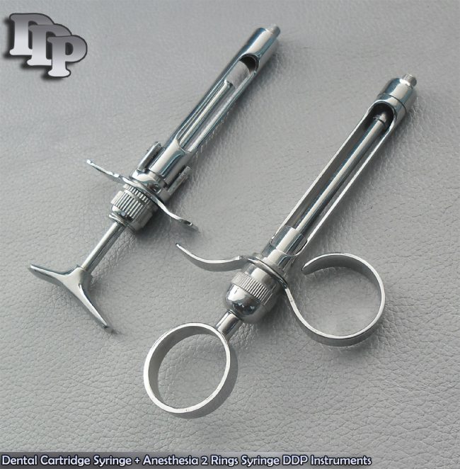 Dental Cartridge Syringe + Anesthesia 2 Rings Syringe Instruments