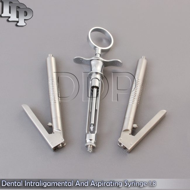 Dental Intraligamental And Aspirating Syringe 1.8 ml Instruments 03 Pcs