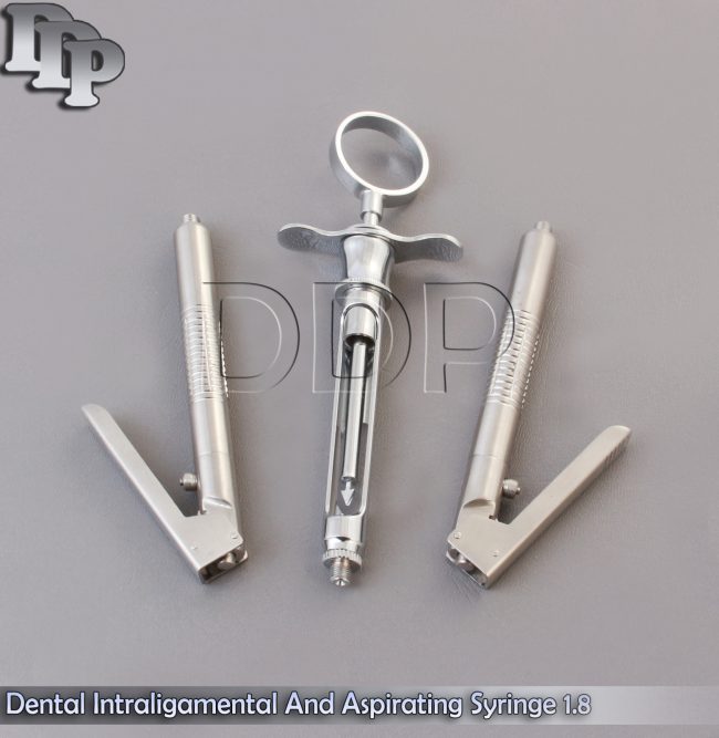 Dental Intraligamental And Aspirating Syringe 1.8 ml Instruments 03 Pcs