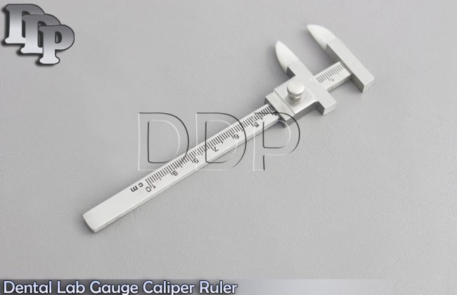Dental Lab Gauge Caliper Ruler Dental Dentist Instrument with Lock