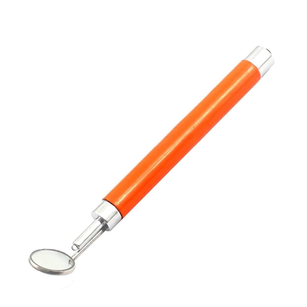 Dental Mirror WITH LIGHT (Orange Color) Dental Instruments DN-2596
