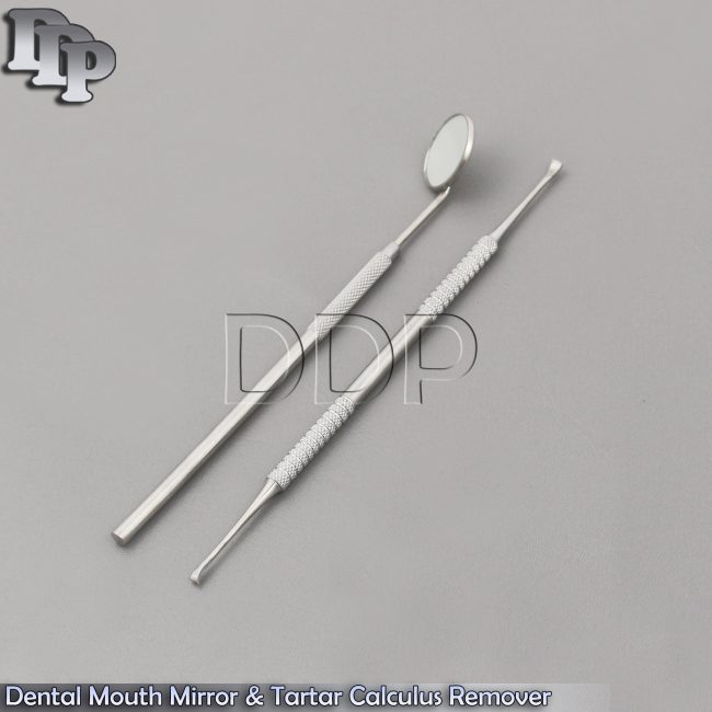 Dental Mouth Mirror Handle Tartar Calculus Plaque Remover Diagnostic Instruments