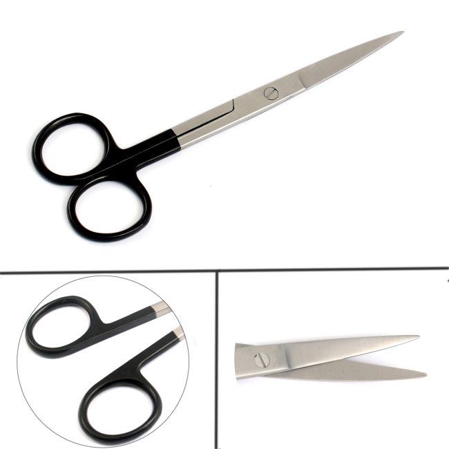 Dissecting Operating Scissors 5.5" Sharp/Sharp Straight Color Handle (Black)