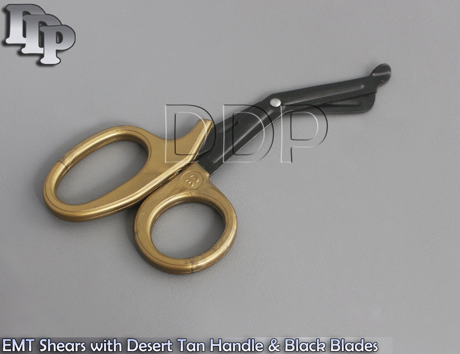 EMT Shears with Desert Tan Handle & Black Blades Surgical Instruments - Image 3