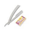 Gray Straight Barber Edge Steel Razor Folding Shaving Knife 11 Blades Razors
