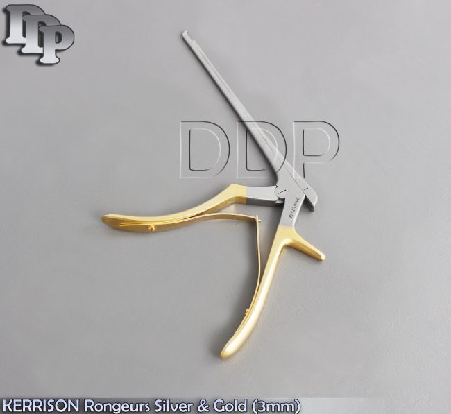 KERRISON Rongeurs Silver & Gold (3mm) Cervical Orthopedic Surgical Instruments
