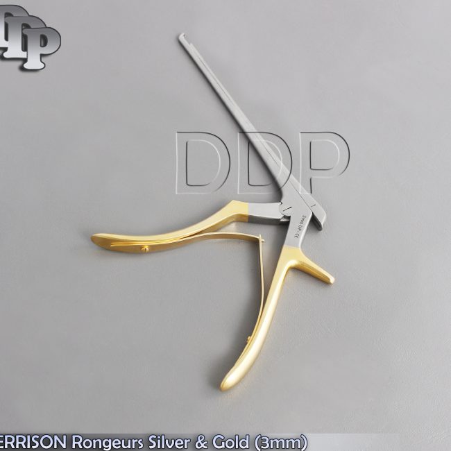 KERRISON Rongeurs Silver & Gold (3mm) Cervical Orthopedic Surgical Instruments