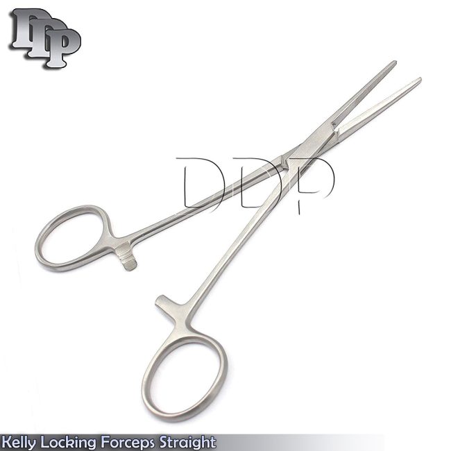 Kelly Forceps Locking Hemostat Forceps Dental Surgical Straight 15cm Forceps
