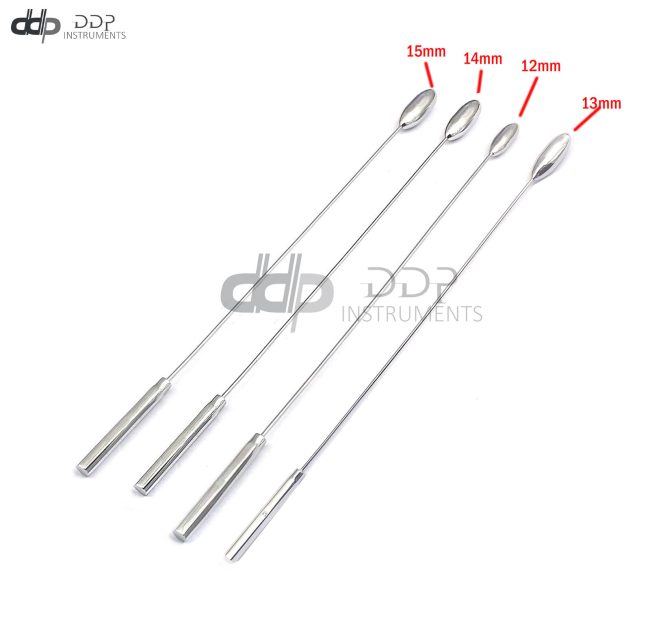 Lot Of 4 Pieces Bakes Rosebud Sounds 12MM,13MM,14MM,15MM Surgical Inst