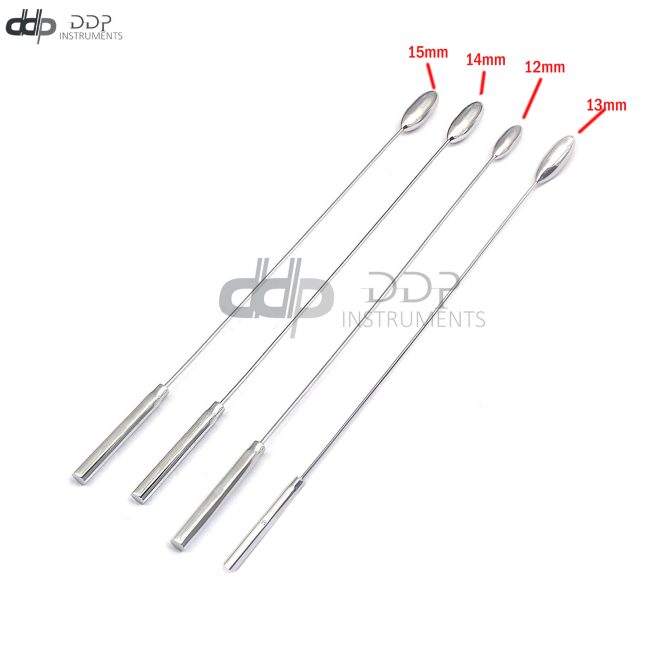 Lot Of 4 Pieces Bakes Rosebud Sounds 12MM,13MM,14MM,15MM Surgical Inst