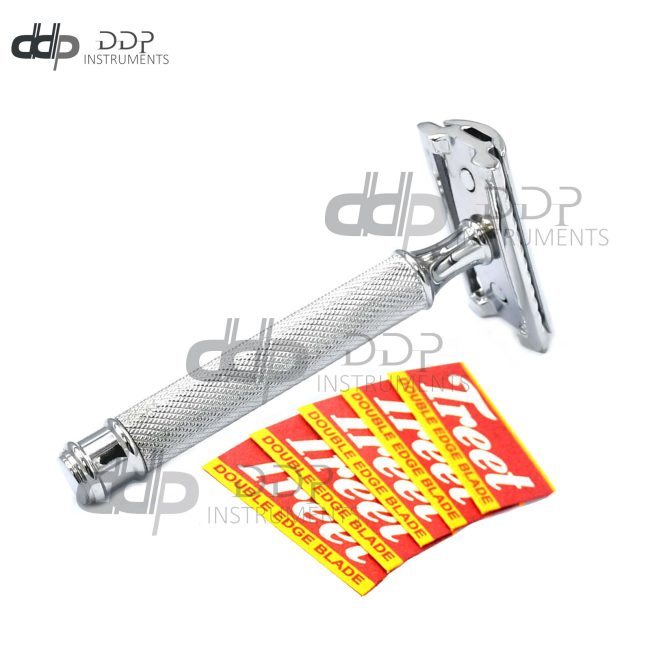 Mens Safety Classic Traditional Double Edge Shaving Hair Razor +5 Blade BTS-310
