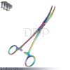 Multi Color Rainbow Pean Hemostat Forceps 8" Curved Pliers Stainless Steel