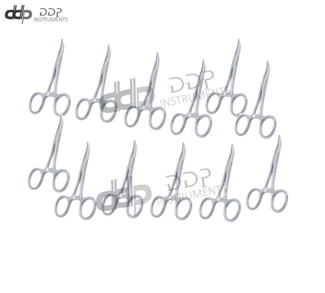 Pack of 12 O.R Grade Mosquito HEMOSTAT Locking FORCEP 5" Curved Serrated TP