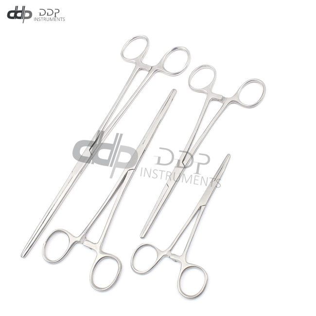 Pean HEMOSTAT Forceps Straight 5.5"+ 6"+ 7"+ 9" Set - 4 PCS Stainless Steel