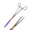 Pean Hemostat Locking Forceps 10" Straight Multi Color Surgical Inst DS-2458