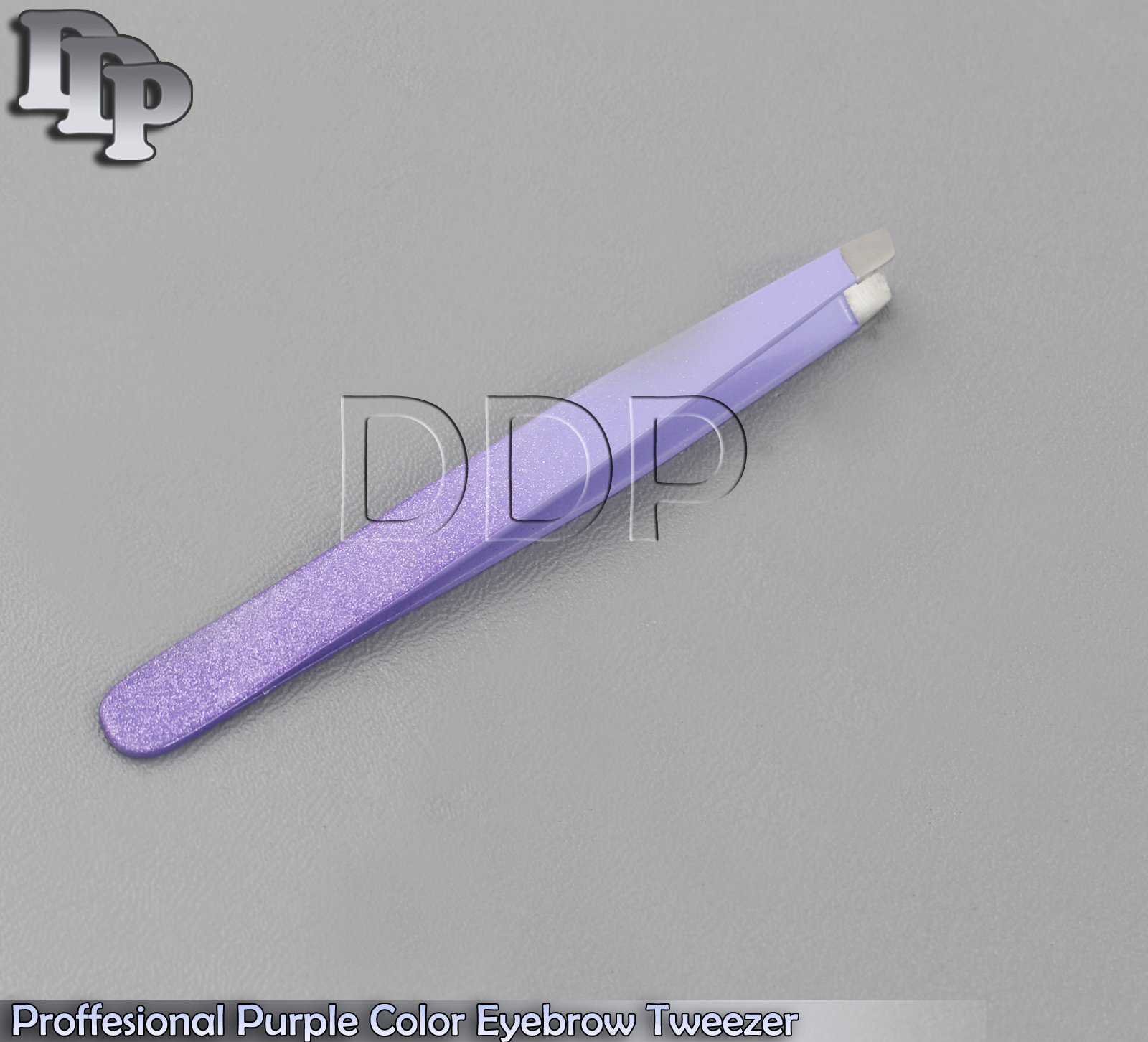 Proffesional Purple Color Eyebrow Tweezer Slanted Hair Beauty Woman BeautyMakeup