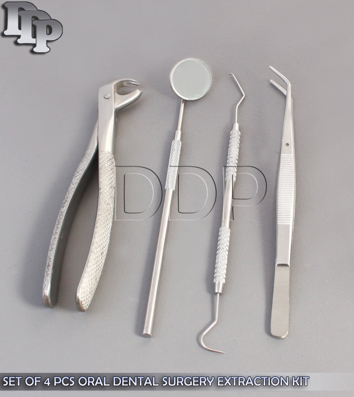 SET OF 4 PCS ORAL DENTAL SURGERY EXTRACTION KIT WITH EXTRACTING FORCEPS #161